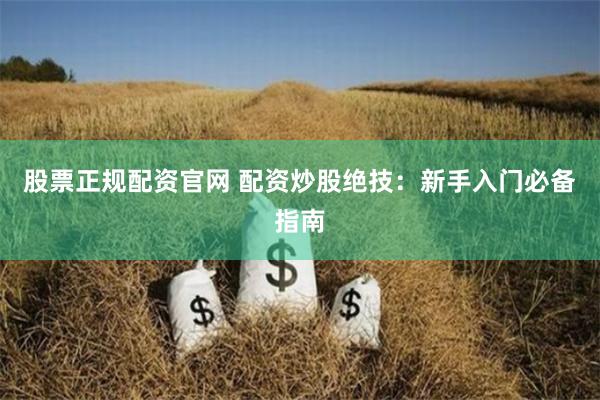 股票正规配资官网 配资炒股绝技：新手入门必备指南